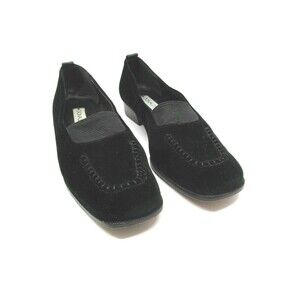 Donald J Pliner Black Velvet Loafers Womens  Size US 8.5 M   Made In Spain